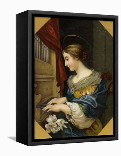 Saint Cecilia Playing the Organ-Carlo Dolci-Framed Stretched Canvas