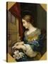 Saint Cecilia Playing the Organ-Carlo Dolci-Stretched Canvas