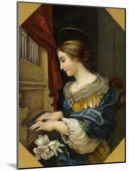 Saint Cecilia Playing the Organ-Carlo Dolci-Mounted Giclee Print