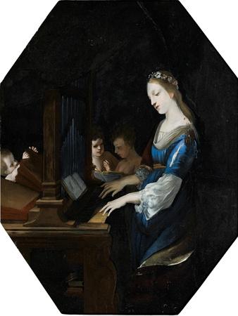 Saint Cecilia playing the organ Giclee Print | AllPosters.com