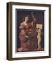 'Saint Cecilia with an angel holding a musical score', 1617-1618-Domenichino-Framed Giclee Print