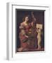 'Saint Cecilia with an angel holding a musical score', 1617-1618-Domenichino-Framed Giclee Print