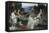 Saint Cecilia-John William Waterhouse-Framed Stretched Canvas