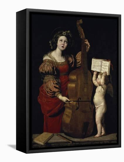 Saint Cecilia-Domenichino-Framed Stretched Canvas