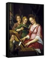 Saint Cecilia-Michel Coxcie-Framed Stretched Canvas