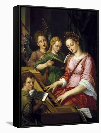 Saint Cecilia-Michel Coxcie-Framed Stretched Canvas