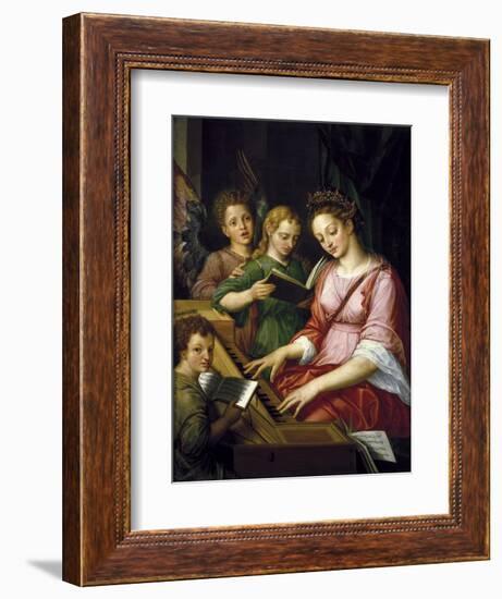 Saint Cecilia-Michel Coxcie-Framed Art Print