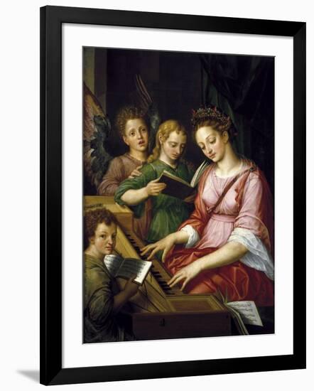 Saint Cecilia-Michel Coxcie-Framed Art Print