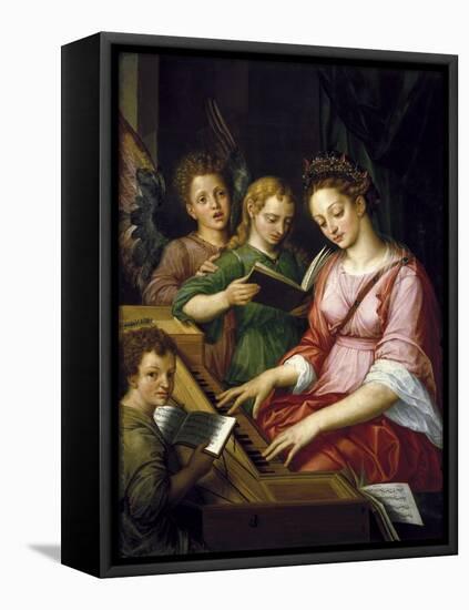 Saint Cecilia-Michel Coxcie-Framed Stretched Canvas