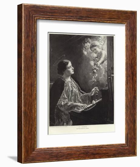 Saint Cecilia-German School-Framed Giclee Print