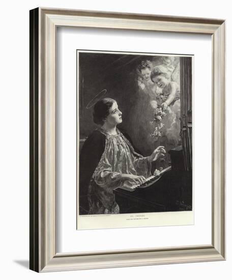 Saint Cecilia-German School-Framed Giclee Print