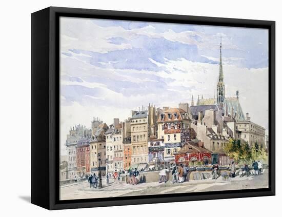 Saint Chapelle and Palace of Justice, C1822-1878-Charles Claude Pyne-Framed Stretched Canvas