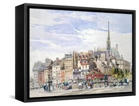 Saint Chapelle and Palace of Justice, C1822-1878-Charles Claude Pyne-Framed Stretched Canvas