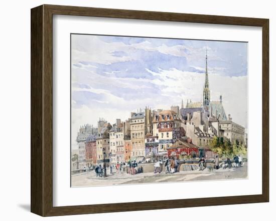 Saint Chapelle and Palace of Justice, C1822-1878-Charles Claude Pyne-Framed Giclee Print