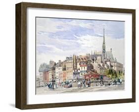 Saint Chapelle and Palace of Justice, C1822-1878-Charles Claude Pyne-Framed Giclee Print