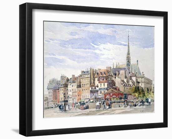 Saint Chapelle and Palace of Justice, C1822-1878-Charles Claude Pyne-Framed Giclee Print