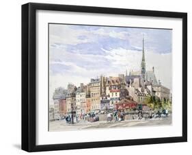 Saint Chapelle and Palace of Justice, C1822-1878-Charles Claude Pyne-Framed Giclee Print