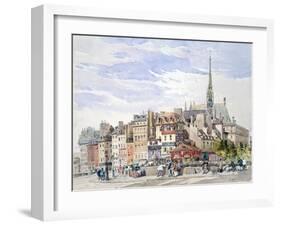 Saint Chapelle and Palace of Justice, C1822-1878-Charles Claude Pyne-Framed Giclee Print