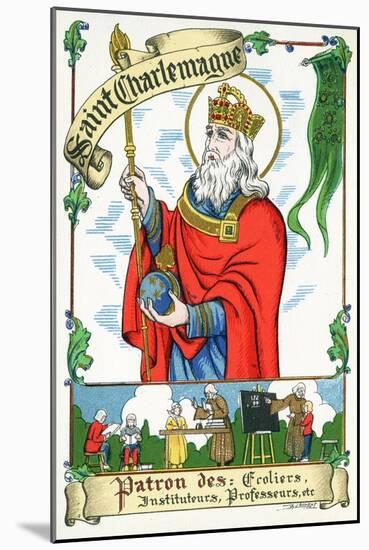 Saint Charlemagne, Patron of Students and Teachers, C.1910-null-Mounted Giclee Print