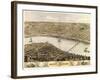 Saint Charles, Missouri - Panoramic Map-Lantern Press-Framed Art Print