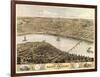 Saint Charles, Missouri - Panoramic Map-Lantern Press-Framed Art Print