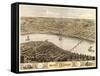 Saint Charles, Missouri - Panoramic Map-Lantern Press-Framed Stretched Canvas