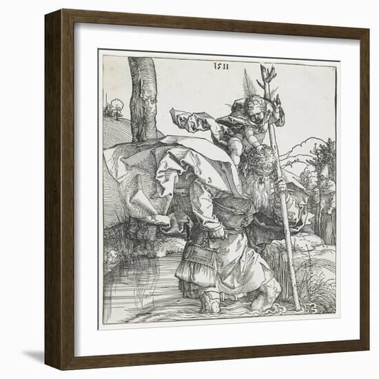 Saint Christopher, 1511-Albrecht Dürer-Framed Giclee Print