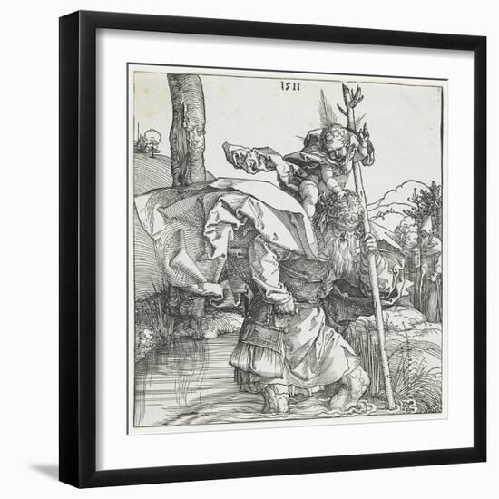 Saint Christopher, 1511-Albrecht Dürer-Framed Giclee Print