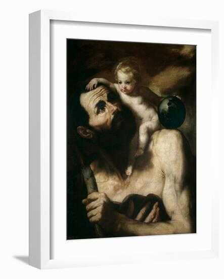 Saint Christopher, 1637-Jusepe de Ribera-Framed Giclee Print