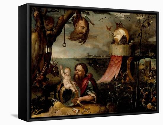 Saint Christopher and the Christ Child, c.1550-Jean Mandyn-Framed Stretched Canvas