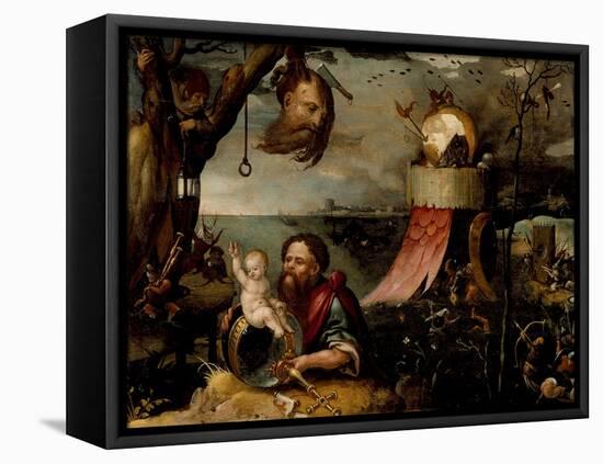 Saint Christopher and the Christ Child, c.1550-Jean Mandyn-Framed Stretched Canvas