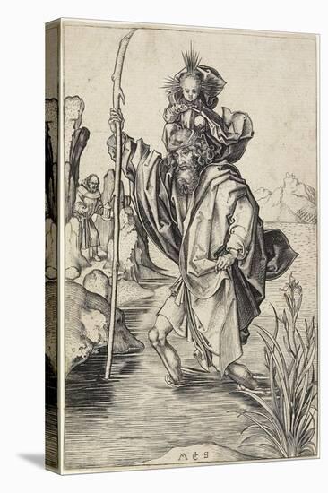 Saint Christopher, C. 1475-1480-Martin Schongauer-Stretched Canvas