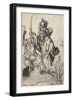 Saint Christopher, C. 1475-1480-Martin Schongauer-Framed Giclee Print