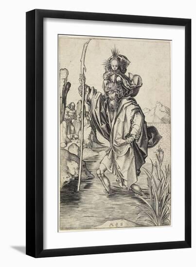 Saint Christopher, C. 1475-1480-Martin Schongauer-Framed Giclee Print