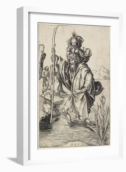 Saint Christopher, C. 1475-1480-Martin Schongauer-Framed Giclee Print