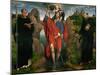 Saint Christopher Carrying the Christ Child, Flanked by Saints Maurus and Gilles-Hans Memling-Mounted Giclee Print