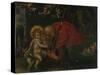 Saint Christopher Carrying the Infant Christ, 17th Century-null-Stretched Canvas