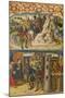 Saint Christopher Meets Satan, Saint Christopher before the King of Lycia, 1480-85-Martín de Soria-Mounted Giclee Print