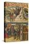 Saint Christopher Meets Satan, Saint Christopher before the King of Lycia, 1480-85-Martín de Soria-Stretched Canvas
