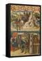 Saint Christopher Meets Satan, Saint Christopher before the King of Lycia, 1480-85-Martín de Soria-Framed Stretched Canvas