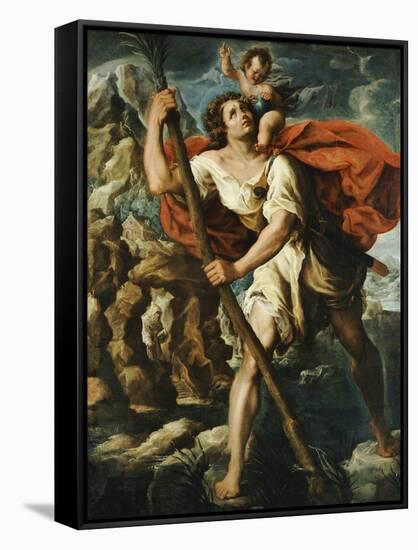 Saint Christopher-Orazio Borgianni-Framed Stretched Canvas