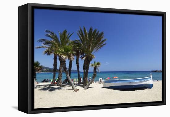 Saint-Clair Beach, Le Lavandou, Var, Provence-Alpes-Cote D'Azur, Provence, France, Europe-Stuart Black-Framed Stretched Canvas