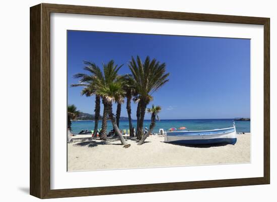 Saint-Clair Beach, Le Lavandou, Var, Provence-Alpes-Cote D'Azur, Provence, France, Europe-Stuart Black-Framed Photographic Print