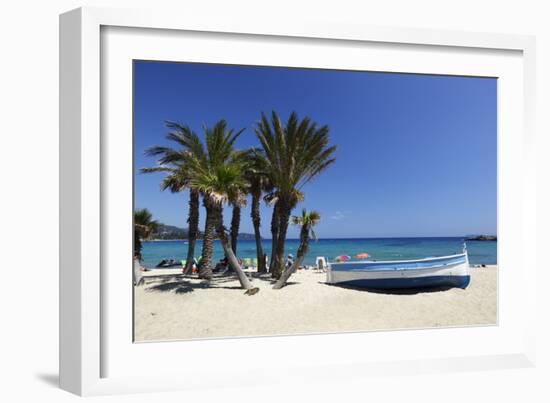 Saint-Clair Beach, Le Lavandou, Var, Provence-Alpes-Cote D'Azur, Provence, France, Europe-Stuart Black-Framed Photographic Print