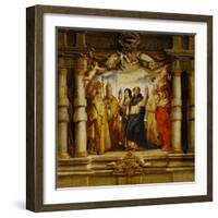 Saint Clara Between Priests and Churchfathers (Saint Ambrosius)-Peter Paul Rubens-Framed Giclee Print