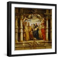 Saint Clara Between Priests and Churchfathers (Saint Ambrosius)-Peter Paul Rubens-Framed Giclee Print