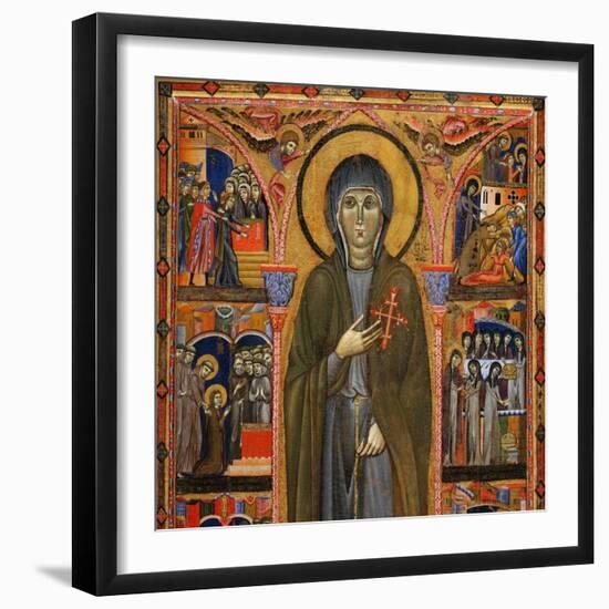 Saint Clare and Scenes from Her Life: Upper Side-Master Of St. Chiara-Framed Premium Giclee Print