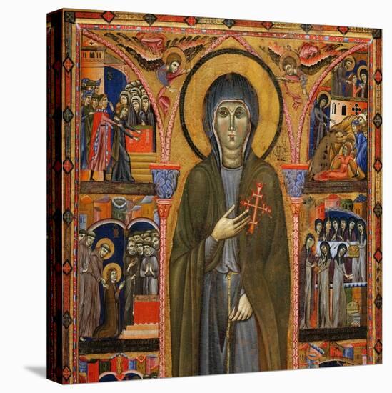 Saint Clare and Scenes from Her Life: Upper Side-Master Of St. Chiara-Stretched Canvas