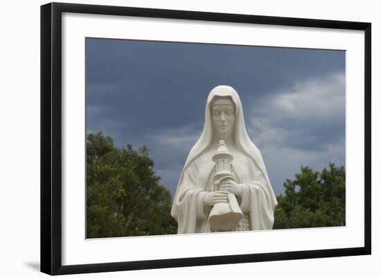 Saint Clare Statue, St. Francis of Assisi Churchyard, Ranchos De Taos, New Mexico-null-Framed Photographic Print