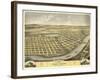 Saint Cloud, Minnesota - Panoramic Map-Lantern Press-Framed Art Print